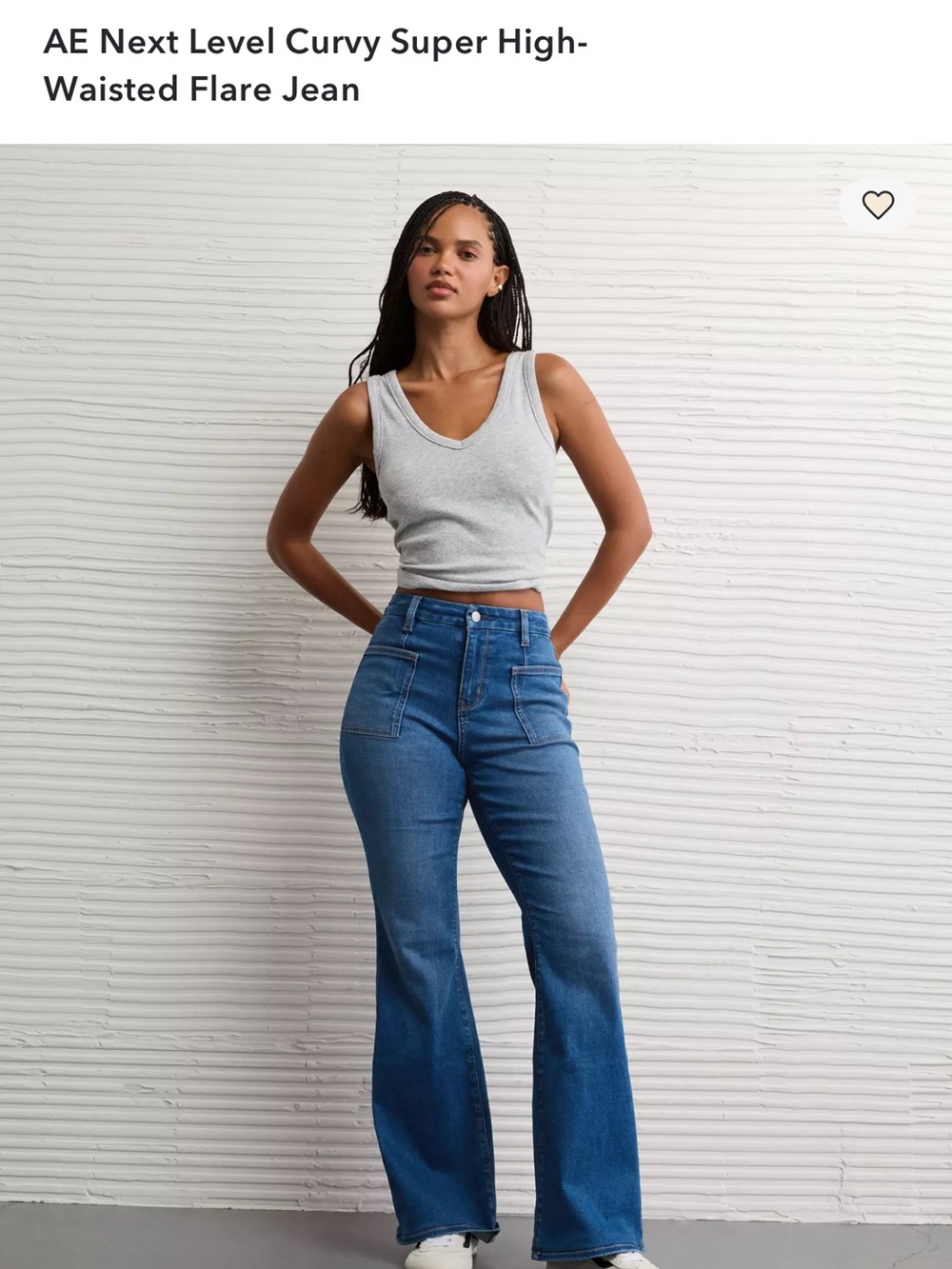American Eagle Outfitters High-Waisted Flare Jeans - Medium Blue